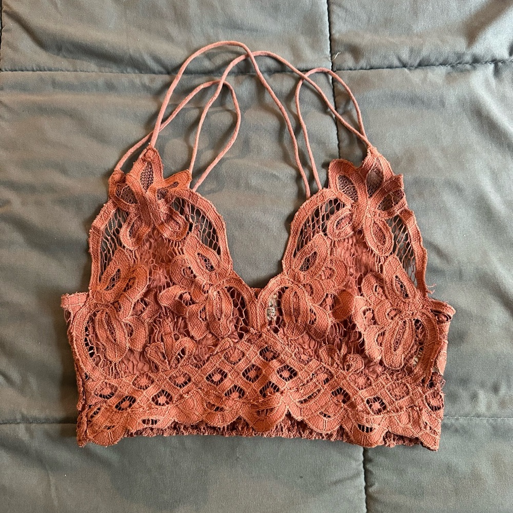 Free People Lace Bralette with Floral Design